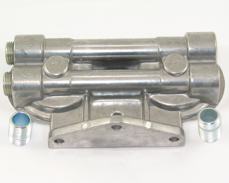 Remote oil filter head For two oilfilters 3/4