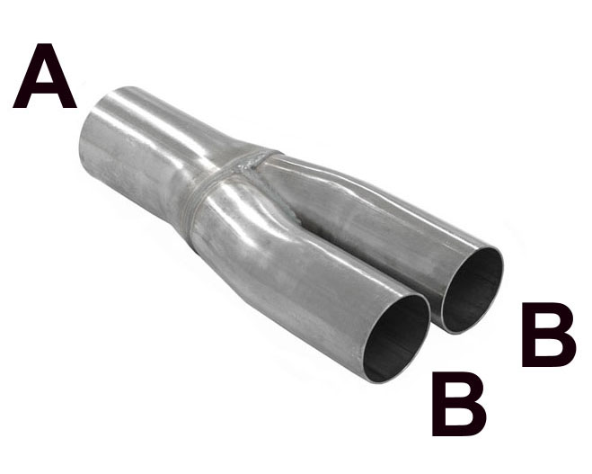 Ypipe A=54mm B=45mm Stainless steel